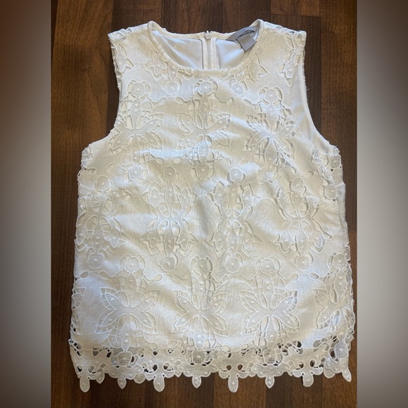 H&M White Sleeveless Embellished Blouse - Picture 3 of 10
